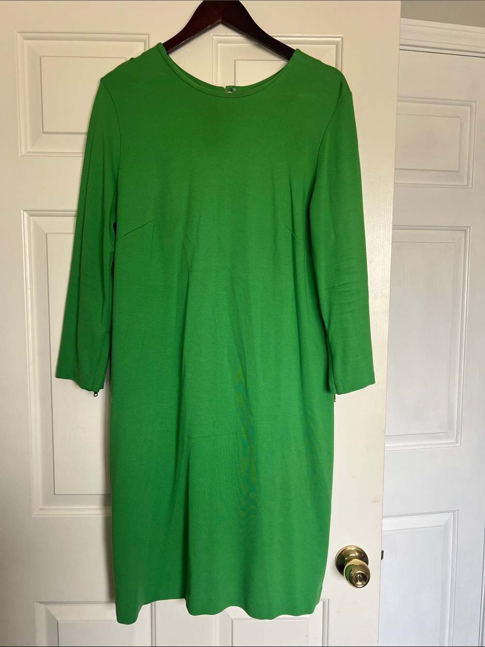 Ann Taylor Bright Green Midi Shift Dress